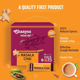 Chaayos Masala Instant Tea Premix - 30 Sachets | Ready Mix Masala Tea Premix, Regular Sugar - 100% Natural Spices | Hassle Free, Medium Caffeine